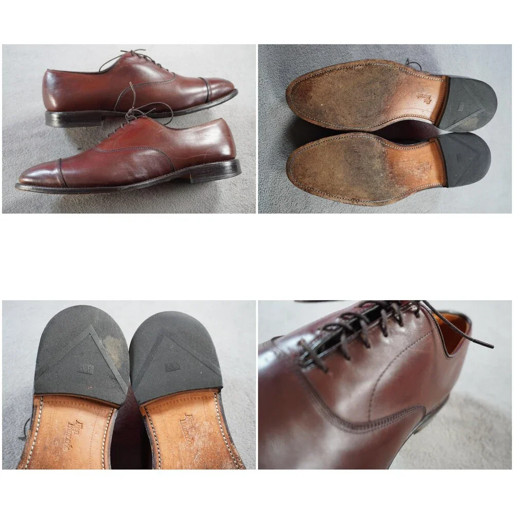 Allen Edmonds Park Avenue Shoes Mens Size 12 Brown Leather Dress Oxford Cap Toe